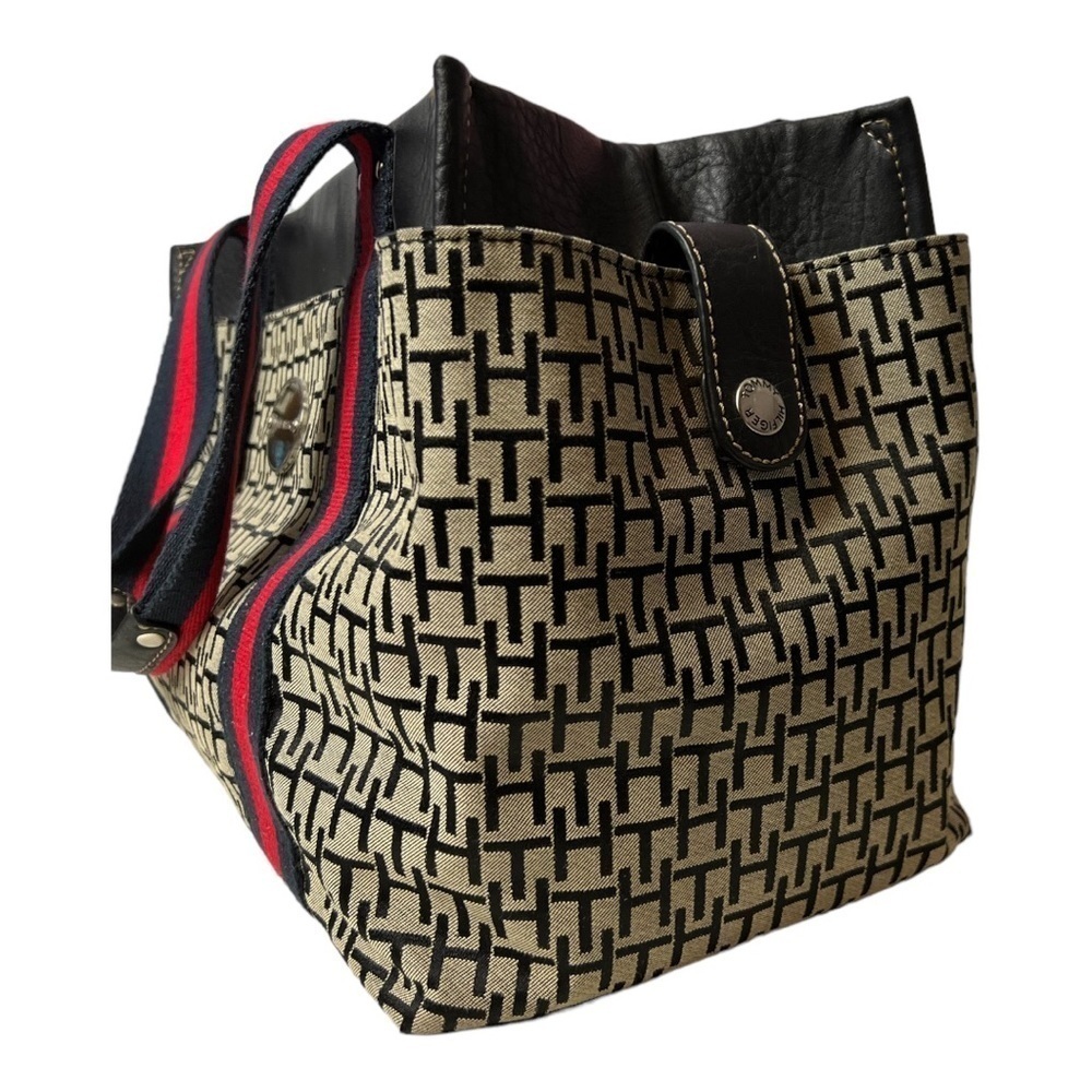 Vintage Tommy Hilfiger Faux Leather Canvas Bag - Picture 4 of 13